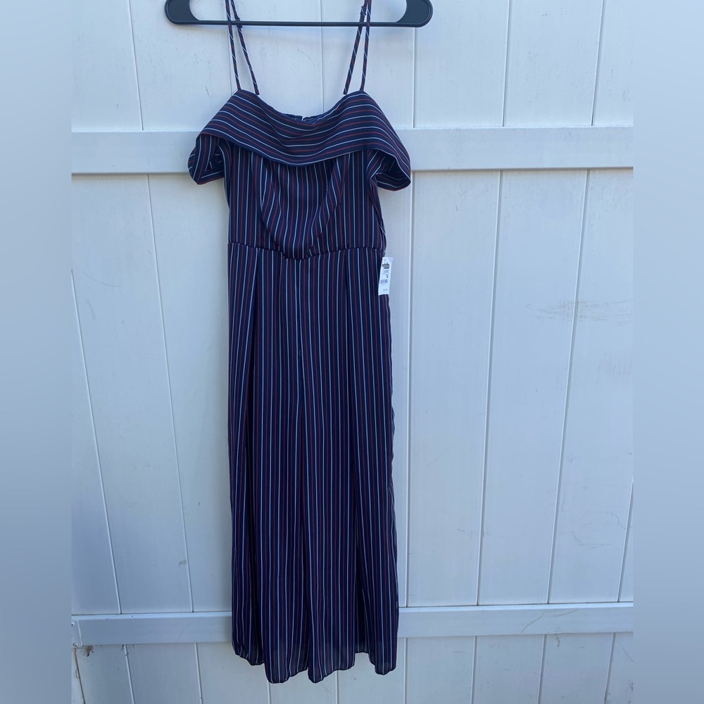 Charlotte Russe Red White & Blue Striped Jumpsuit NWT Size M